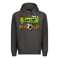 Smoke soccer mama with leopard Premium Hoodie - Zillion Design Studio