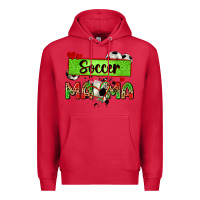Cardinal soccer mama with leopard Premium Hoodie - Zillion Design Studio