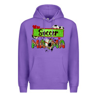 Purple soccer mama with leopard Premium Hoodie - Zillion Design Studio