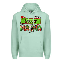 Seafoam soccer mama with leopard Premium Hoodie - Zillion Design Studio