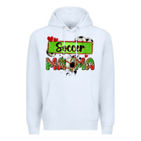 White soccer mama with leopard Premium Hoodie - Zillion Design Studio