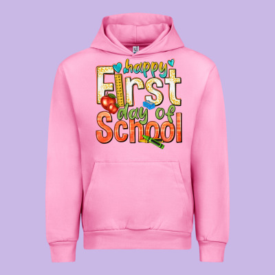 Happy First Day Of School Urban Hoodie Designed By Texasbilliewilder