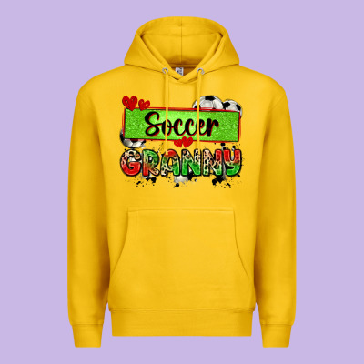 Soccer Granny With Leopard Premium Hoodie Designed By Zillion Design Studio