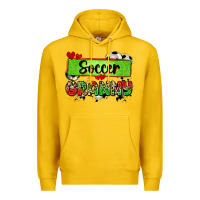 Lemon soccer granny with leopard Premium Hoodie - Zillion Design Studio