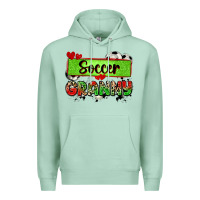 Seafoam soccer granny with leopard Premium Hoodie - Zillion Design Studio