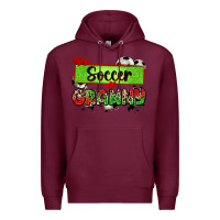 Burgundy soccer granny with leopard Premium Hoodie - Zillion Design Studio