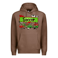 Chestnut soccer granny with leopard Premium Hoodie - Zillion Design Studio