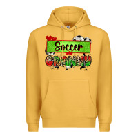 Mustard soccer granny with leopard Premium Hoodie - Zillion Design Studio