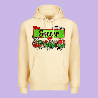 Soccer Granny With Leopard Premium Hoodie Designed By Zillion Design Studio