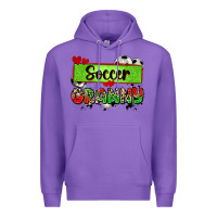 Purple soccer granny with leopard Premium Hoodie - Zillion Design Studio