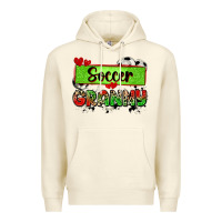Sandshell soccer granny with leopard Premium Hoodie - Zillion Design Studio