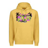 Antique Gold hot girl summer with palms Premium Hoodie - texasbilliewilder