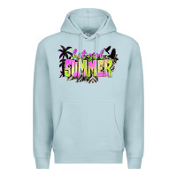 Blue Mist hot girl summer with palms Premium Hoodie - texasbilliewilder