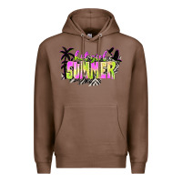Chestnut hot girl summer with palms Premium Hoodie - texasbilliewilder