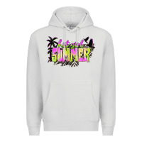 Dove Grey hot girl summer with palms Premium Hoodie - texasbilliewilder