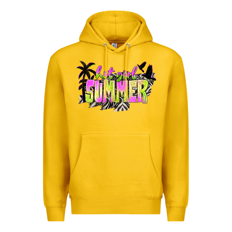 Hot Girl Summer With Palms Premium Hoodie by texasbilliewilder | Teevron