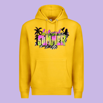 Hot Girl Summer With Palms Premium Hoodie Designed By Texasbilliewilder