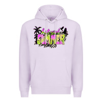 Lilac hot girl summer with palms Premium Hoodie - texasbilliewilder
