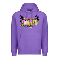 Purple hot girl summer with palms Premium Hoodie - texasbilliewilder