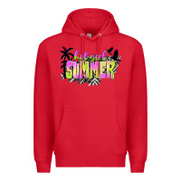 Red hot girl summer with palms Premium Hoodie - texasbilliewilder