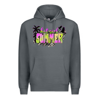 Rock hot girl summer with palms Premium Hoodie - texasbilliewilder