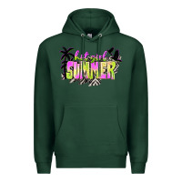 Sports Green hot girl summer with palms Premium Hoodie - texasbilliewilder