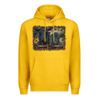 Lemon western black angus cattle and calf with leopard Premium Hoodie - RanaPortraitStore