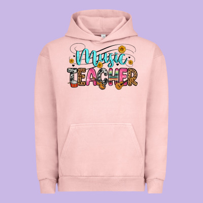 Music Teacher Urban Hoodie Designed By Zillion Design Studio