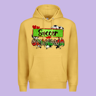 Soccer Grandma With Leopard Premium Hoodie Designed By Zillion Design Studio