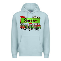 Blue Mist soccer grandma with leopard Premium Hoodie - Zillion Design Studio