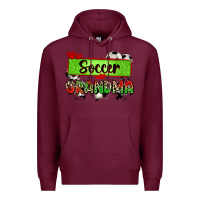 Burgundy soccer grandma with leopard Premium Hoodie - Zillion Design Studio