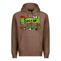 Chestnut soccer grandma with leopard Premium Hoodie - Zillion Design Studio
