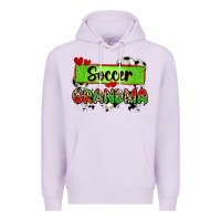 Lilac soccer grandma with leopard Premium Hoodie - Zillion Design Studio