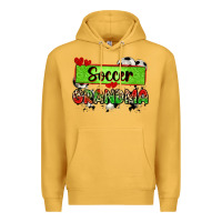 Mustard soccer grandma with leopard Premium Hoodie - Zillion Design Studio