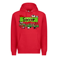 Red soccer grandma with leopard Premium Hoodie - Zillion Design Studio