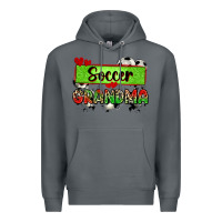 Rock soccer grandma with leopard Premium Hoodie - Zillion Design Studio