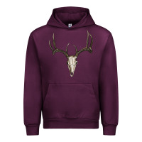 Mauve Wine deer skull Urban Hoodie - RanaPortraitStore