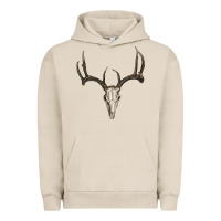 Pigment French Oak deer skull Urban Hoodie - RanaPortraitStore
