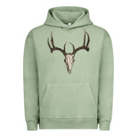 Pigment Oil Green deer skull Urban Hoodie - RanaPortraitStore