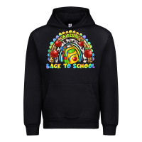 Black hello back to school rainbow Urban Hoodie - texasbilliewilder