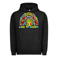 Pigment Black hello back to school rainbow Urban Hoodie - texasbilliewilder