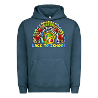 Pigment Midnight Navy hello back to school rainbow Urban Hoodie - texasbilliewilder