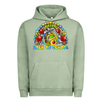 Pigment Oil Green hello back to school rainbow Urban Hoodie - texasbilliewilder