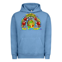 Pigment Pebble Blue hello back to school rainbow Urban Hoodie - texasbilliewilder