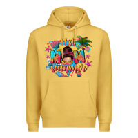 Antique Gold hot mom summer with messy bun Premium Hoodie - texasbilliewilder