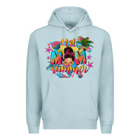 Blue Mist hot mom summer with messy bun Premium Hoodie - texasbilliewilder