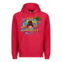 Cardinal hot mom summer with messy bun Premium Hoodie - texasbilliewilder