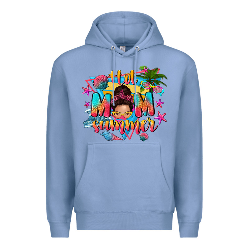 Hot Mom Summer With Messy Bun Premium Hoodie by texasbilliewilder | Teevron