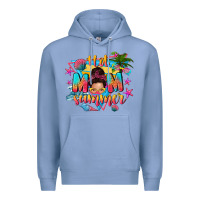 Colony Blue hot mom summer with messy bun Premium Hoodie - texasbilliewilder