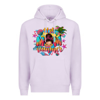 Lilac hot mom summer with messy bun Premium Hoodie - texasbilliewilder